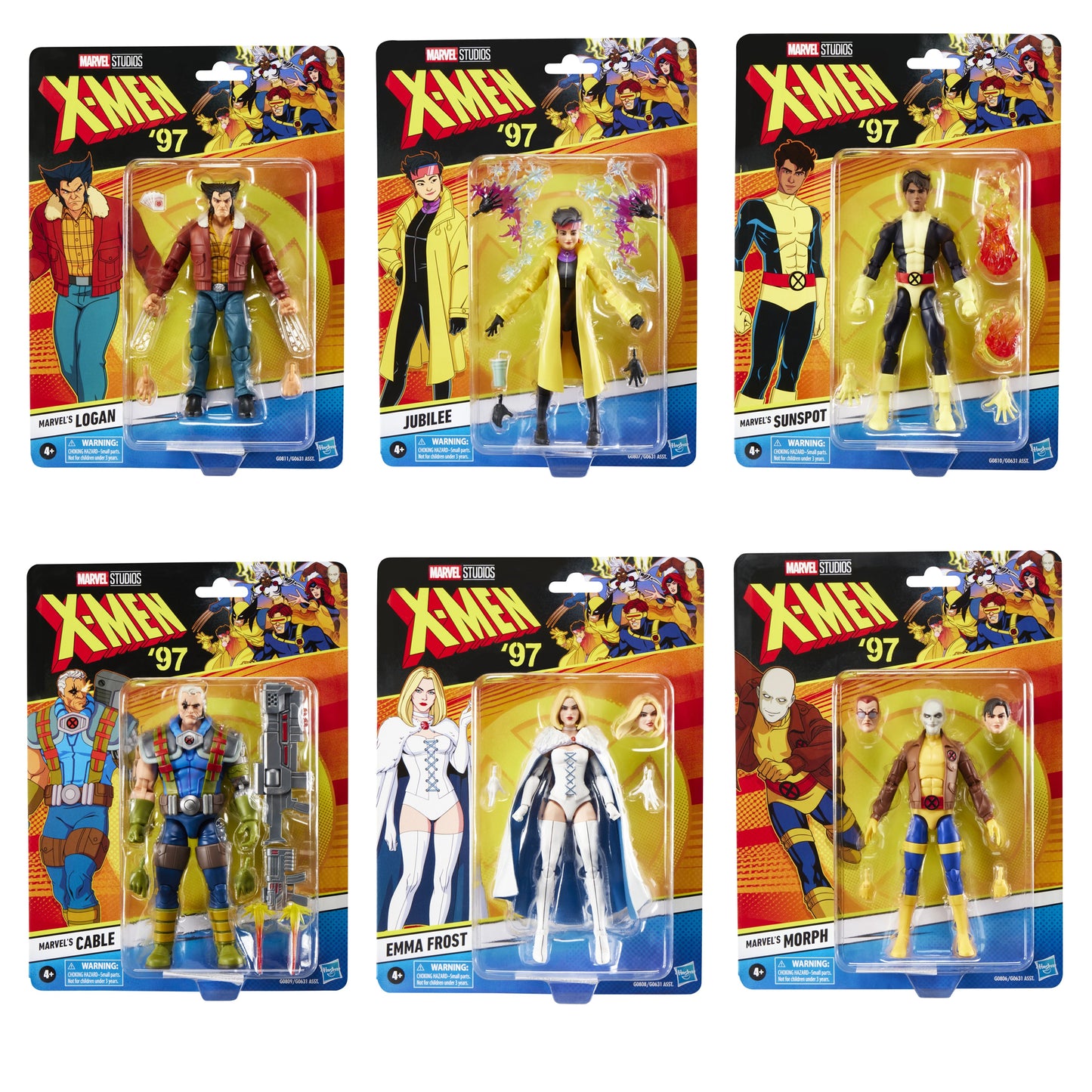Marvel Legends X-Men 97 Wave 3 (Logan/Sunspot/Morph/Emma Frost/Jubilee/Cable)