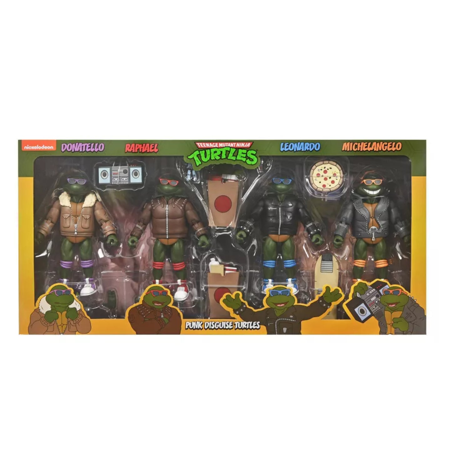 NECA TMNT Cartoon Ultimate Punk Disguise Turtles EXCLUSIVA