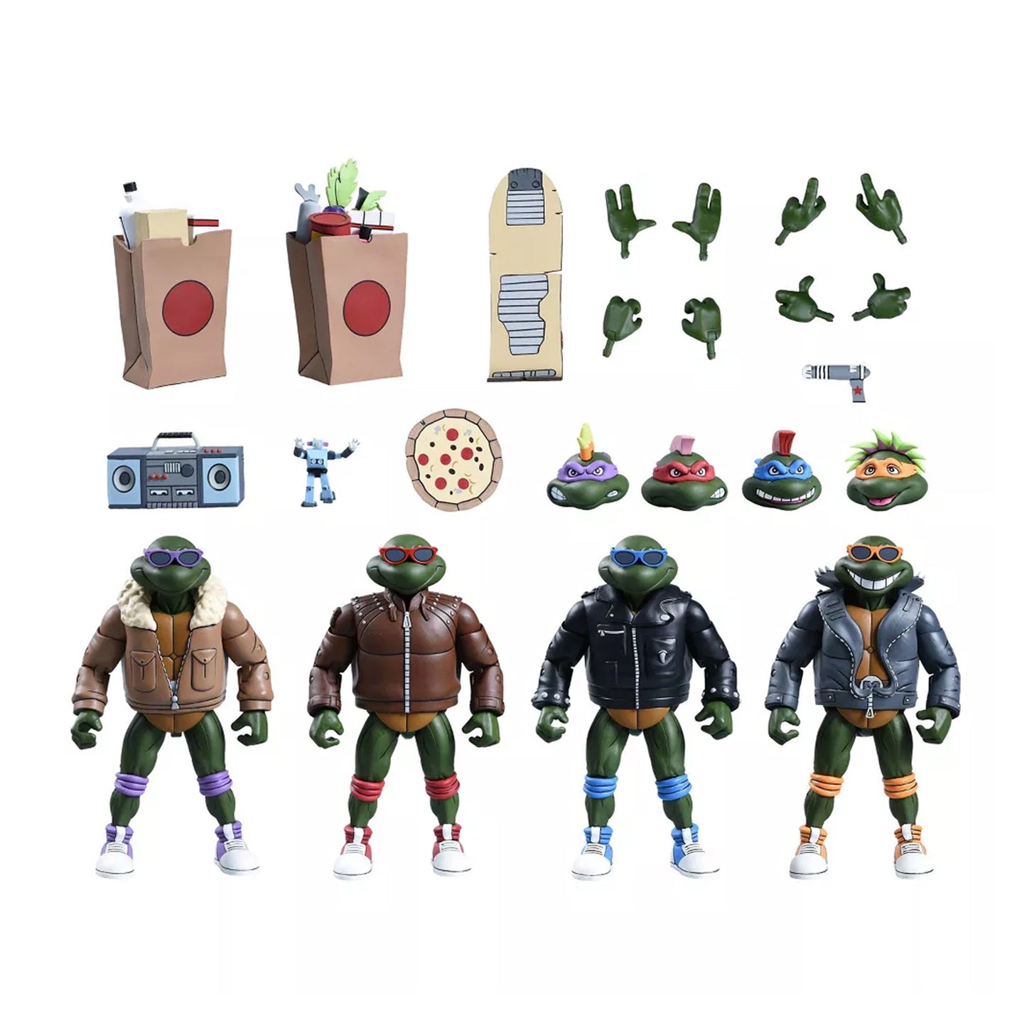 NECA TMNT Cartoon Ultimate Punk Disguise Turtles EXCLUSIVA
