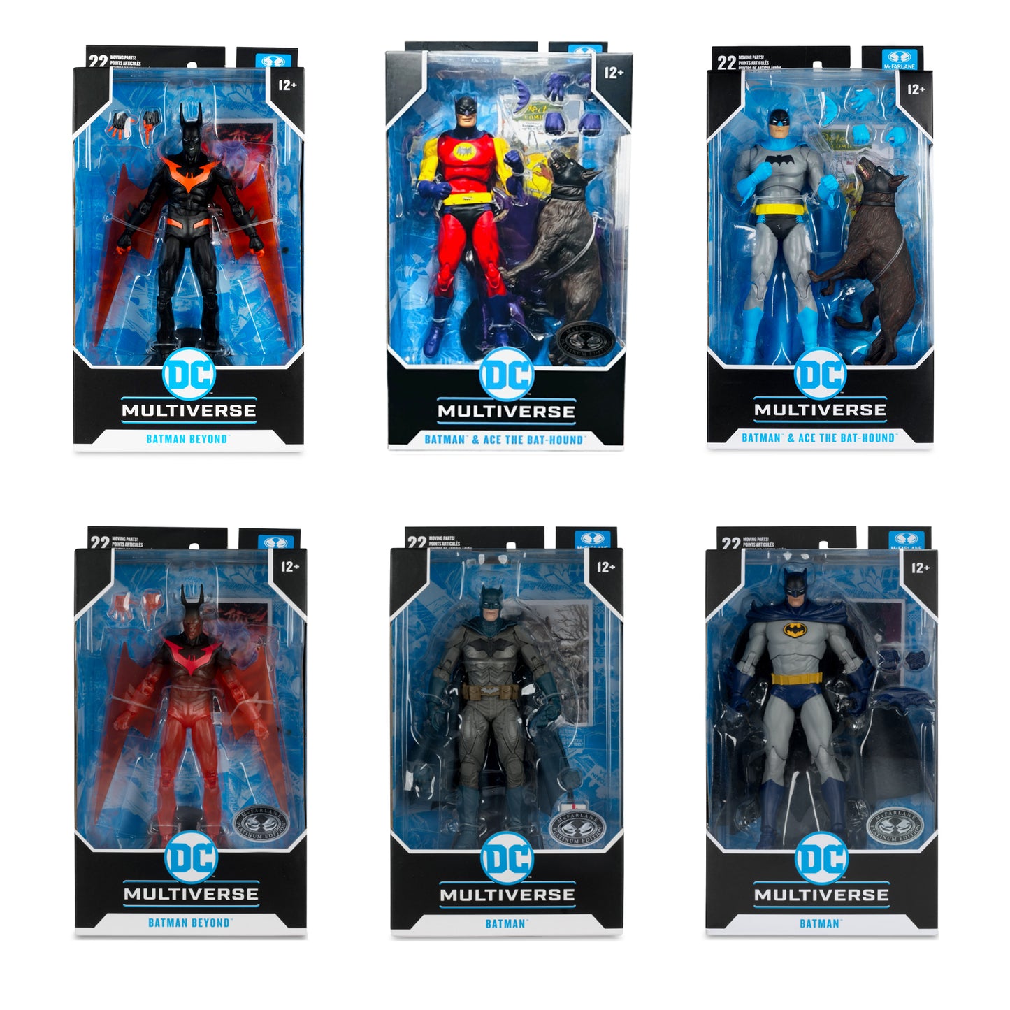 DC Multiverse Wave (Batman 1950/Batman Beyond & 4 Platinums)