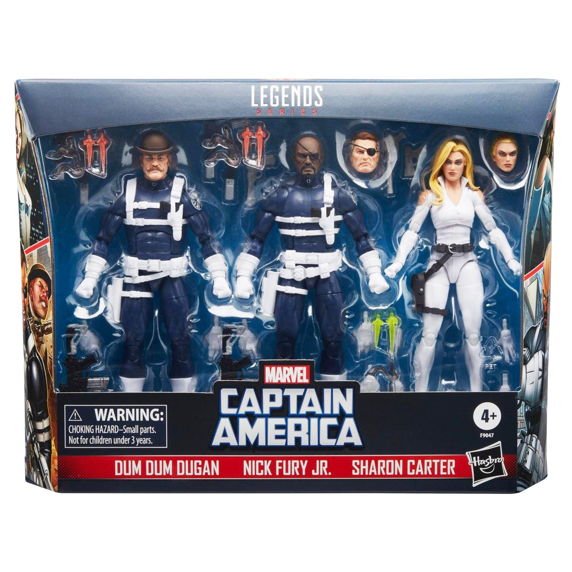Marvel Legends Nick Fury Jr., Sharon Carter, Dum Dum Dugan 3 Pack 2do Pago