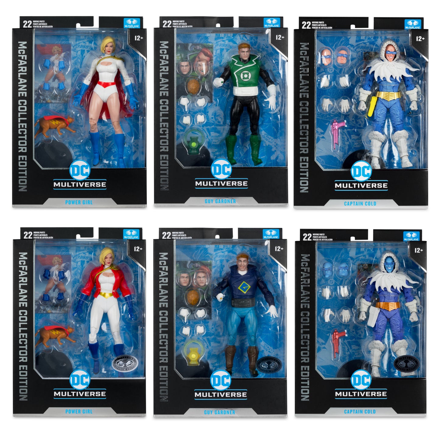 DC Multiverse McFarlane Collector Edition Wave 9 (Power Girl/Guy Gardner/Captain Cold + Platinums)