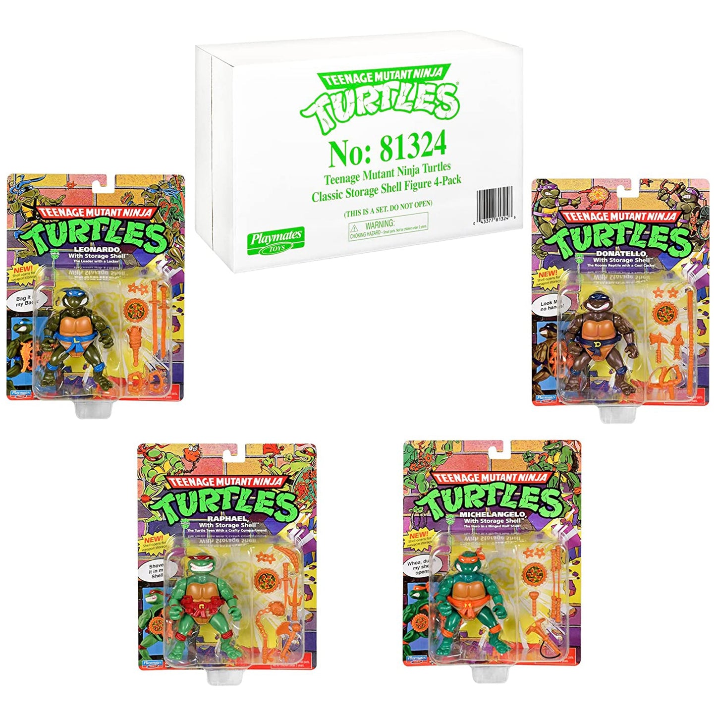 Teenage Mutant Ninja Turtles: Classic 4" Turtles 4-Pack (Storage Shell) 2do Pago