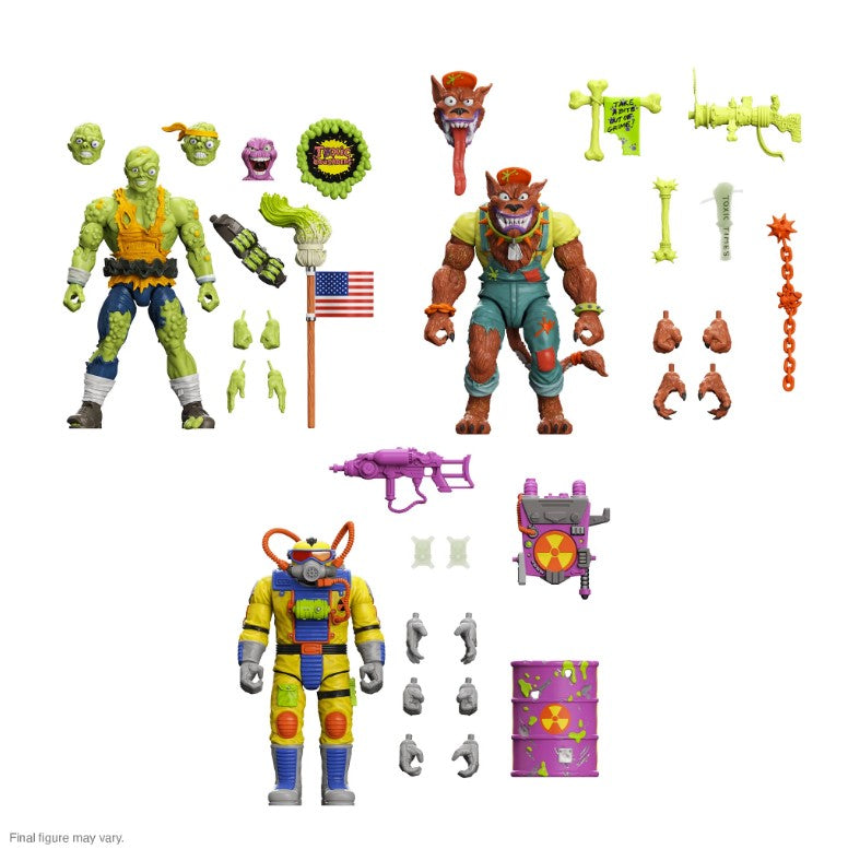Super7 Ultimates Toxic Crusaders Wave 3 (Toxie/Radiation Ranger/Junkyard)