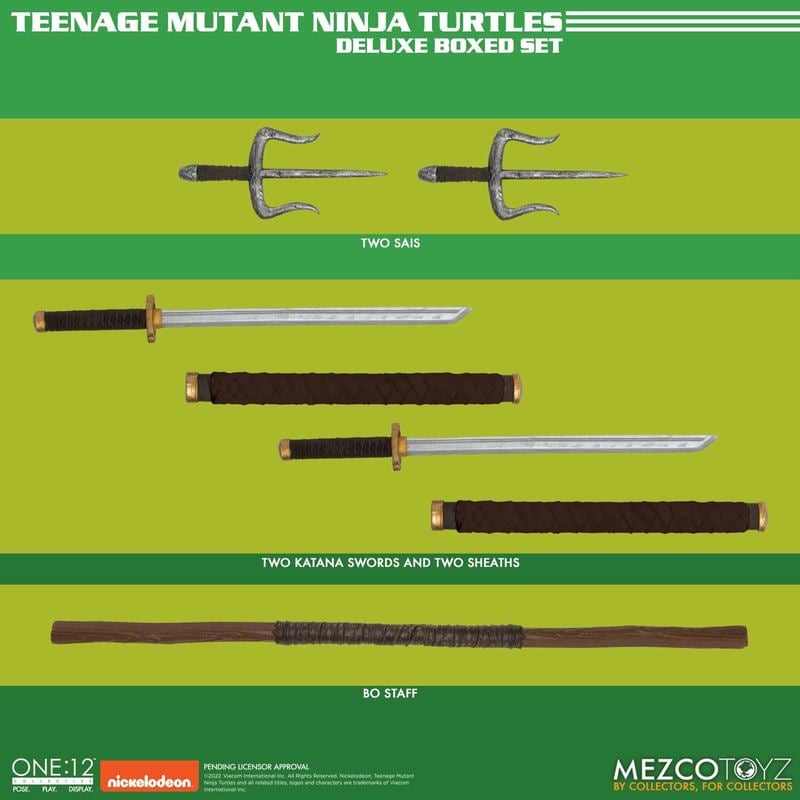 Mezco One:12 Teenage Ninja Turtles Deluxe Set