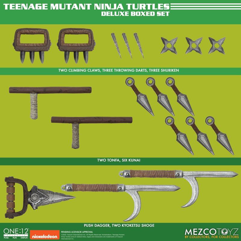Mezco One:12 Teenage Ninja Turtles Deluxe Set