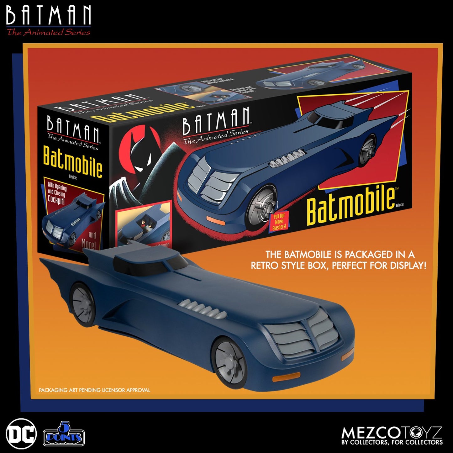 Mezco 5 Points Batman: The Animated Series Batmobile