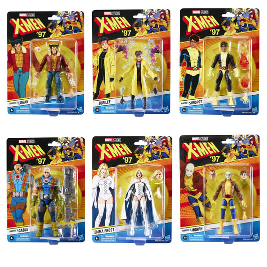 Marvel Legends X-Men 97 Wave 3 (Logan/Sunspot/Morph/Emma Frost/Jubilee/Cable)
