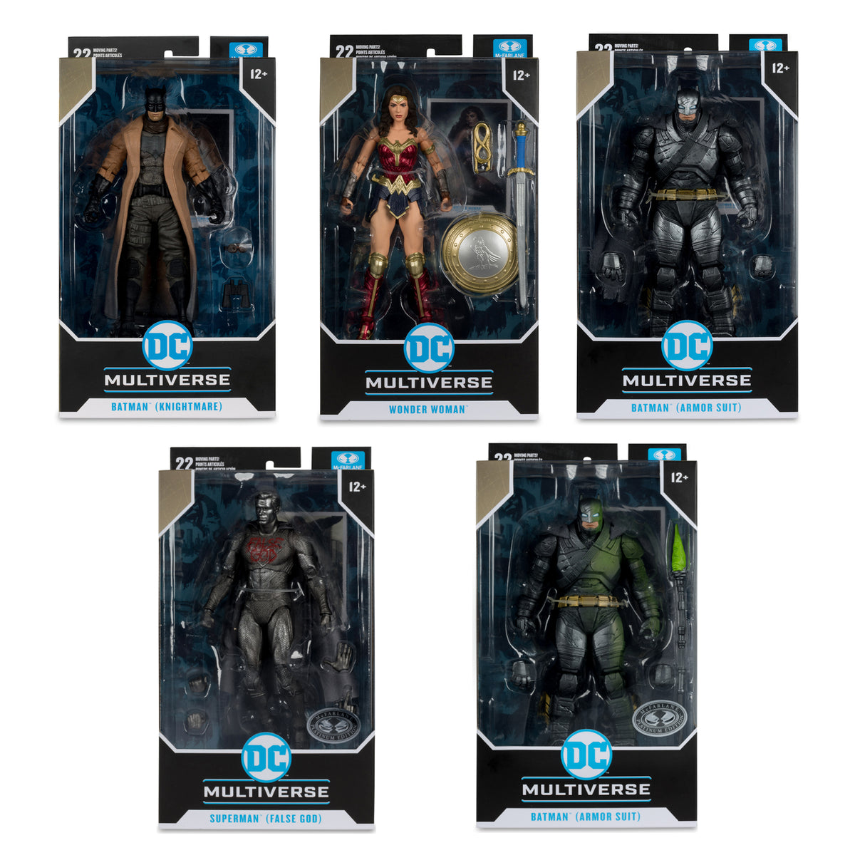 DC Multiverse BvS Wave (Armored Batman/WW/Knightmare/2 Platinums ...