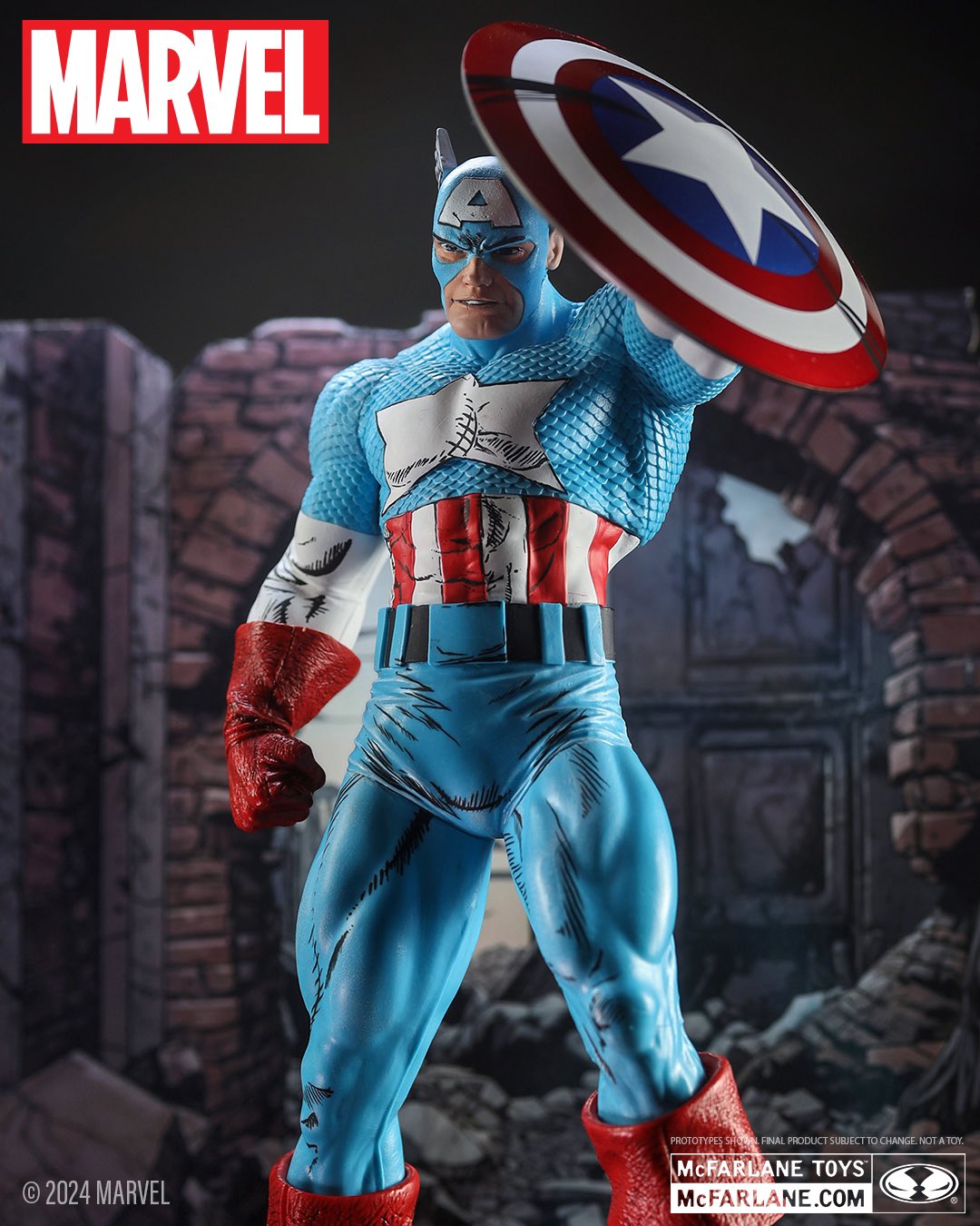 McFarlane Toys - Marvel Captain America 1:6th Posed Figure (Amazing Spider-Man #323) 2do Pago