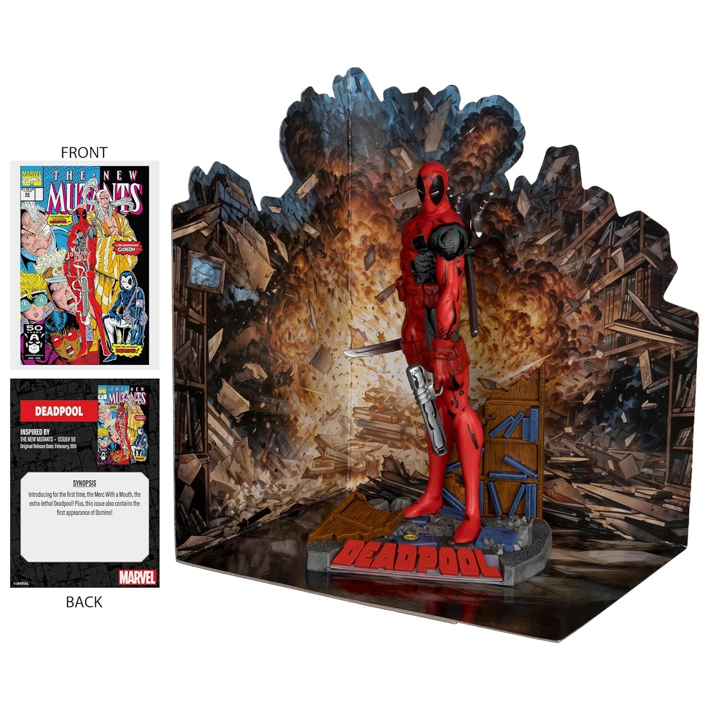 McFarlane Toys - Marvel Deadpool 1:10th Scale Posed Figure (The New Mutants #98)