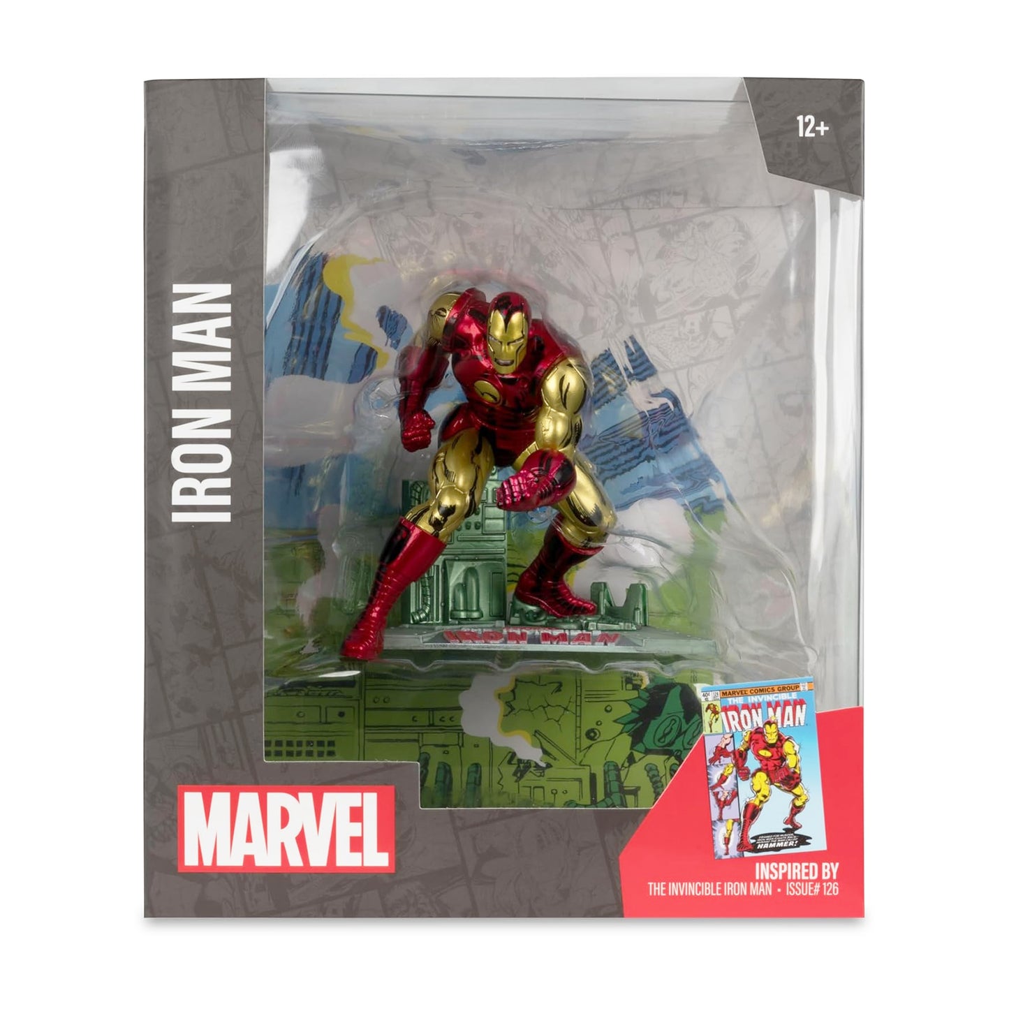 McFarlane Toys - Marvel Iron Man 1:10th Scale Posed Figure (The Invincible Iron Man #126)