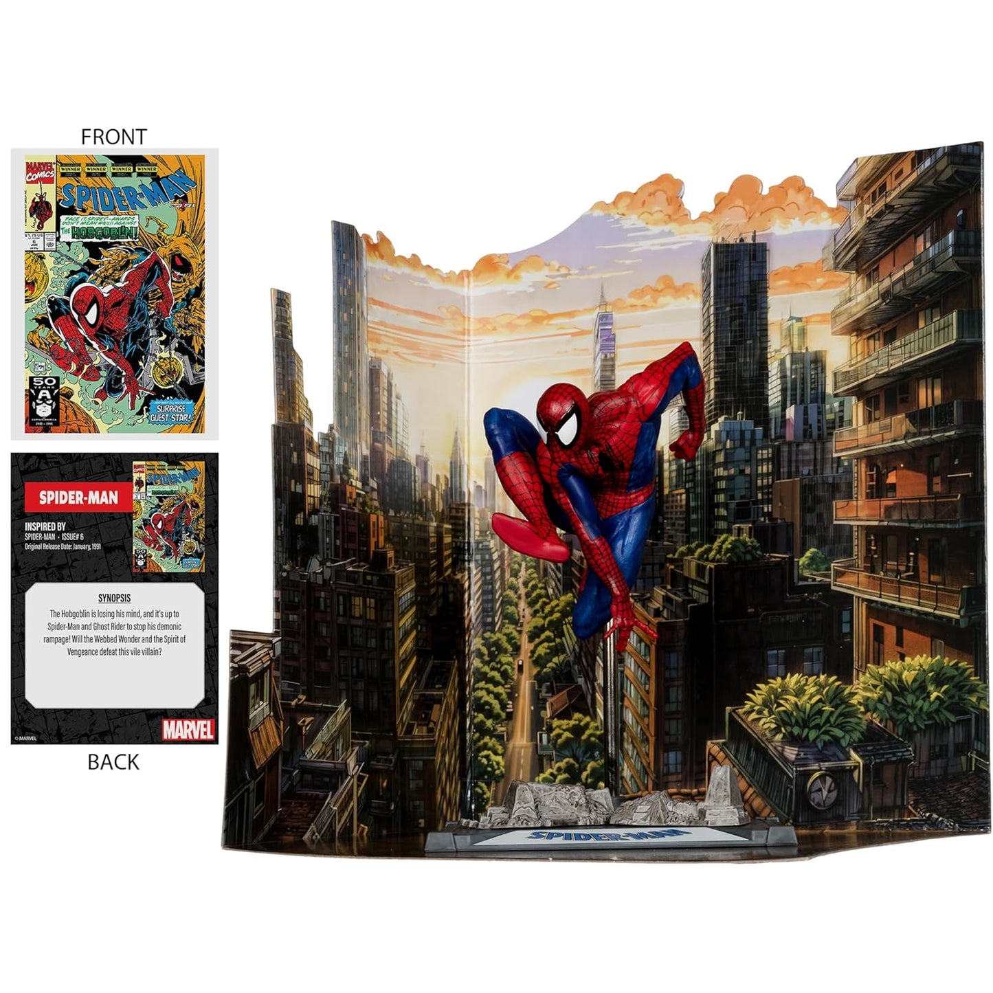 McFarlane Toys - Marvel Spider-Man 1:10th Scale Posed Figure (Spider-Man #6)