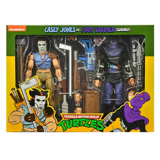 NECA TMNT Cartoon Casey Jones/Foot Soldier 2 Pack 2do Pago