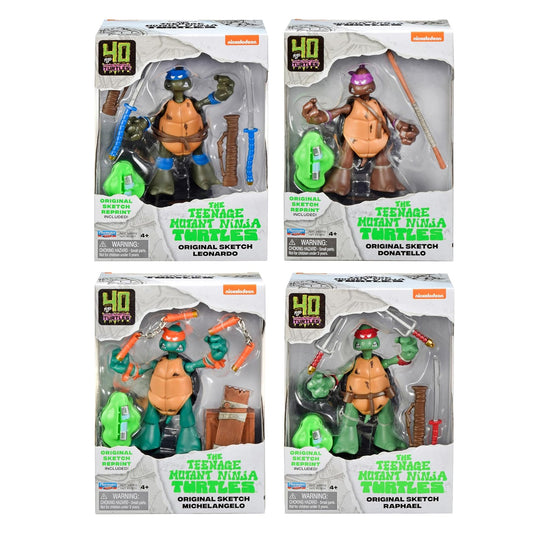 Playmates Teenage Mutant Ninja Turtles Original Sketch Collector 4 Pack 2do Pago
