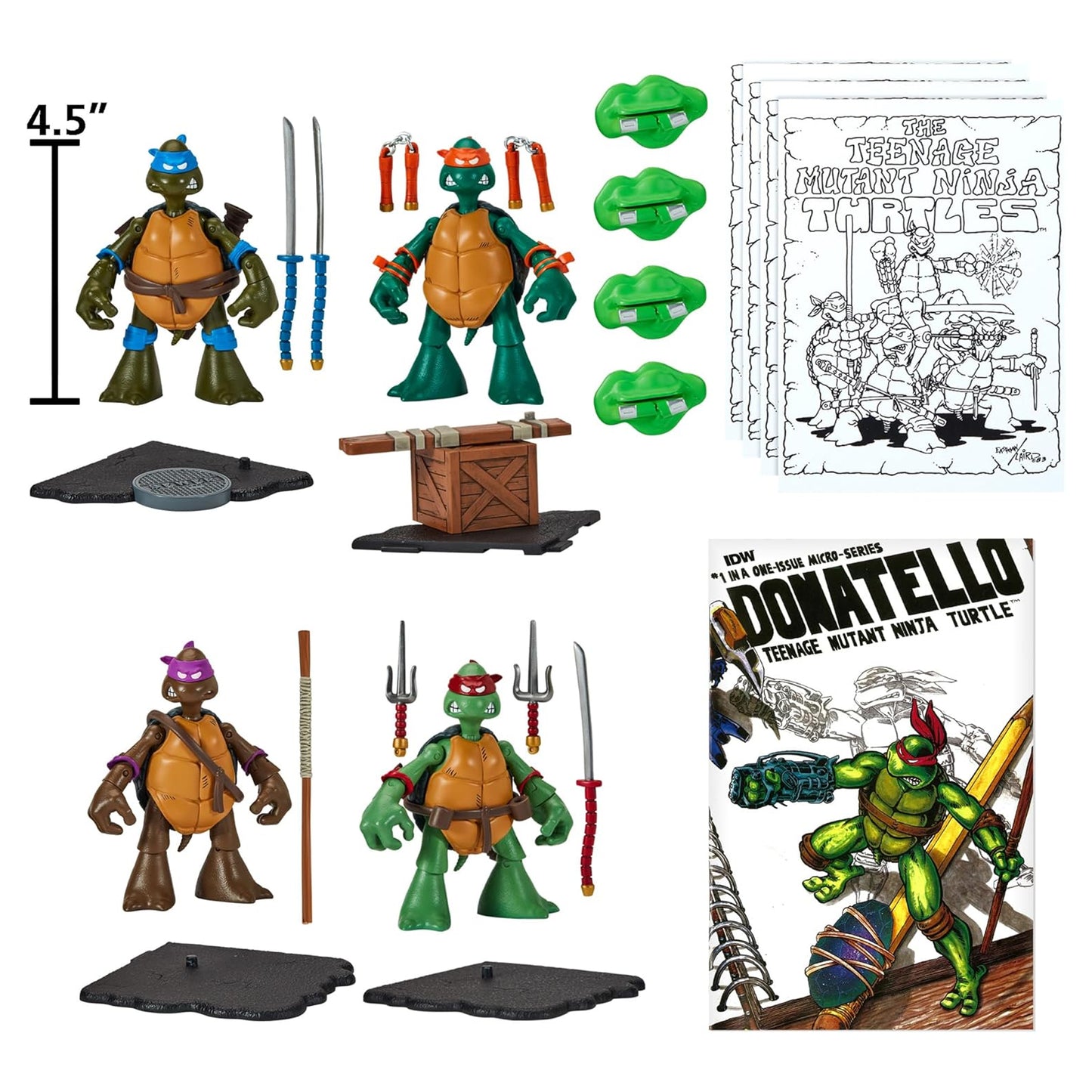 Playmates Teenage Mutant Ninja Turtles Original Sketch Collector 4 Pack 2do Pago