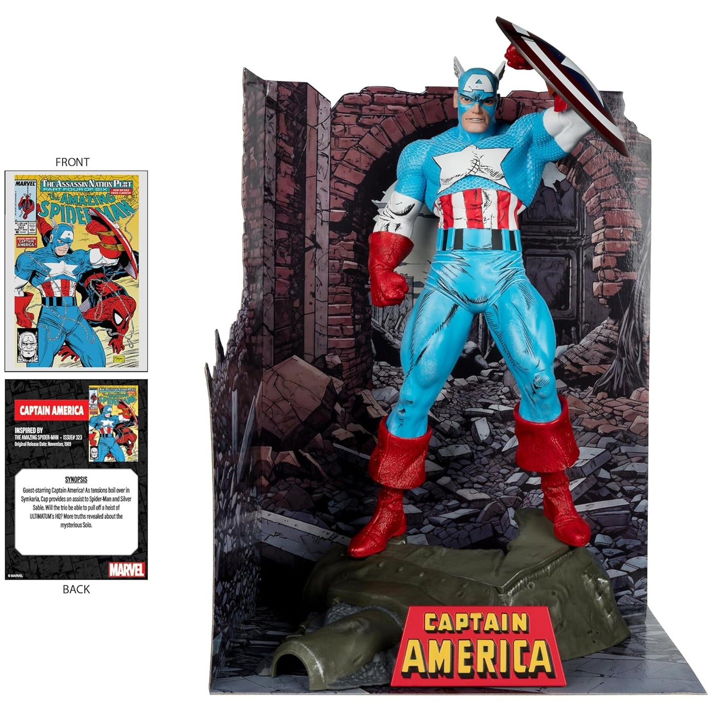 McFarlane Toys - Marvel Captain America 1:6th Posed Figure (Amazing Spider-Man #323) 2do Pago