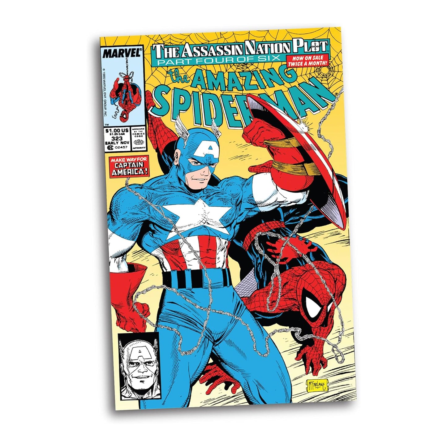 McFarlane Toys - Marvel Captain America 1:6th Posed Figure (Amazing Spider-Man #323) 2do Pago