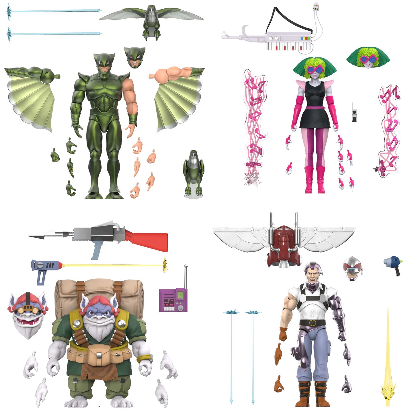 Super7 Silverhawks Ultimates Wave 7 (Flashback/Hardware/Melodia/Condor)