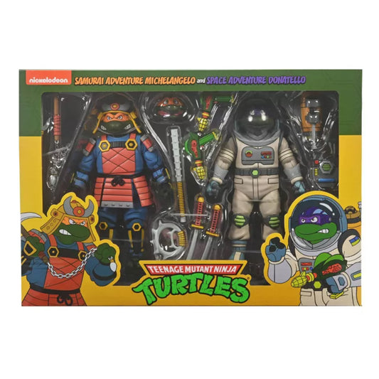 NECA TMNT Cartoon Space Adventure & Samurai Turtles EXCLUSIVA