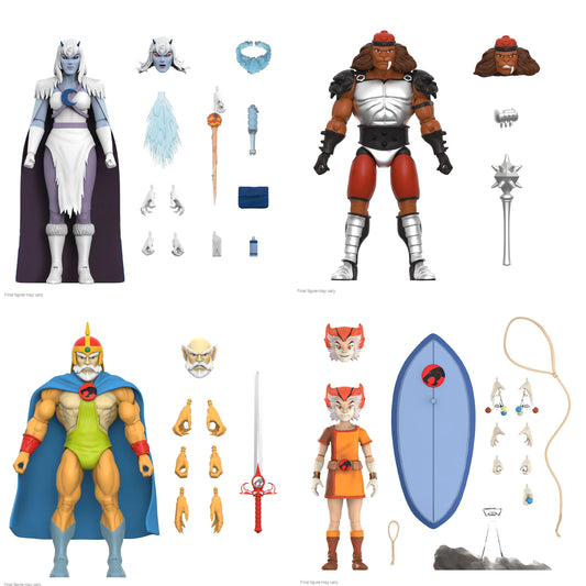 Super7 Thundercats Ultimates Wave 9 (Chilla/Wilykat/Grune (Toy Color)/Jaga (Toy Color) 2do Pago