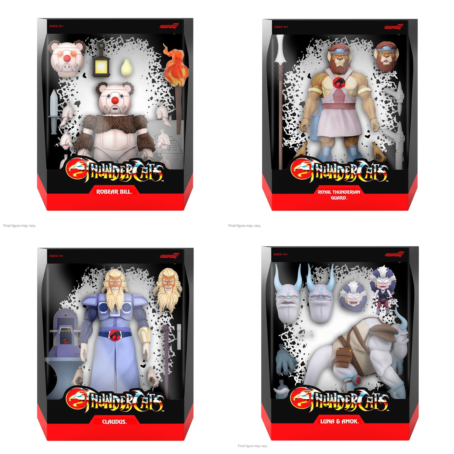 Super7 Thundercats Ultimates Wave 11 (Claudus/Luna & Amok/Royal Thunderian Guard/Ro-Bear Bill)