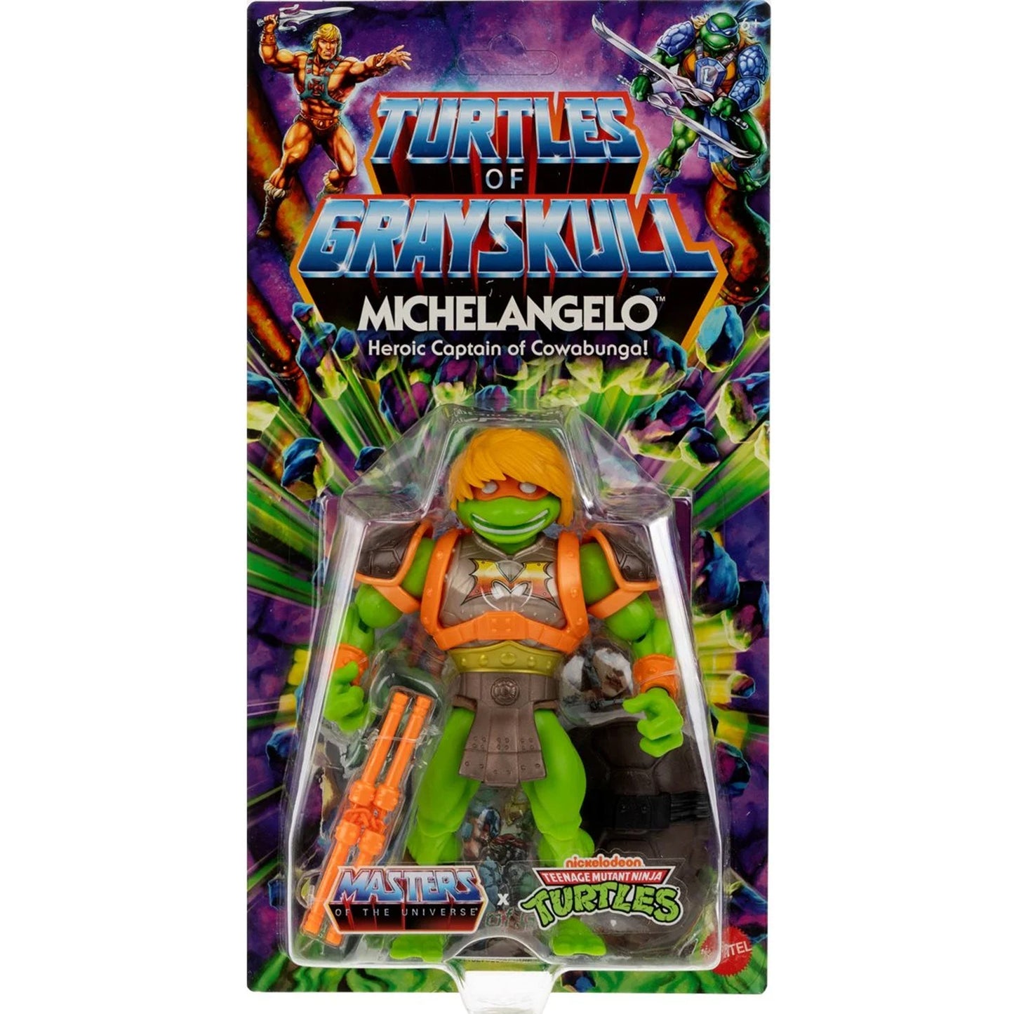 Masters of the Universe Origins Turtles of Grayskull Figure Wave 3 (Michelangelo/Skeletor/Teela/Casey Jones)