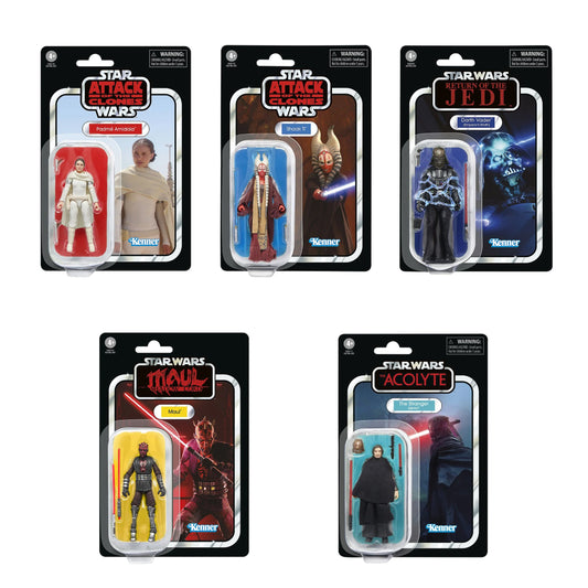 Star Wars The Vintage Collection Wave 1 (2026) (The Stranger/Padme Amidala/Shaak Ti/Maul/Darth Vader (Emperor's Wrath))
