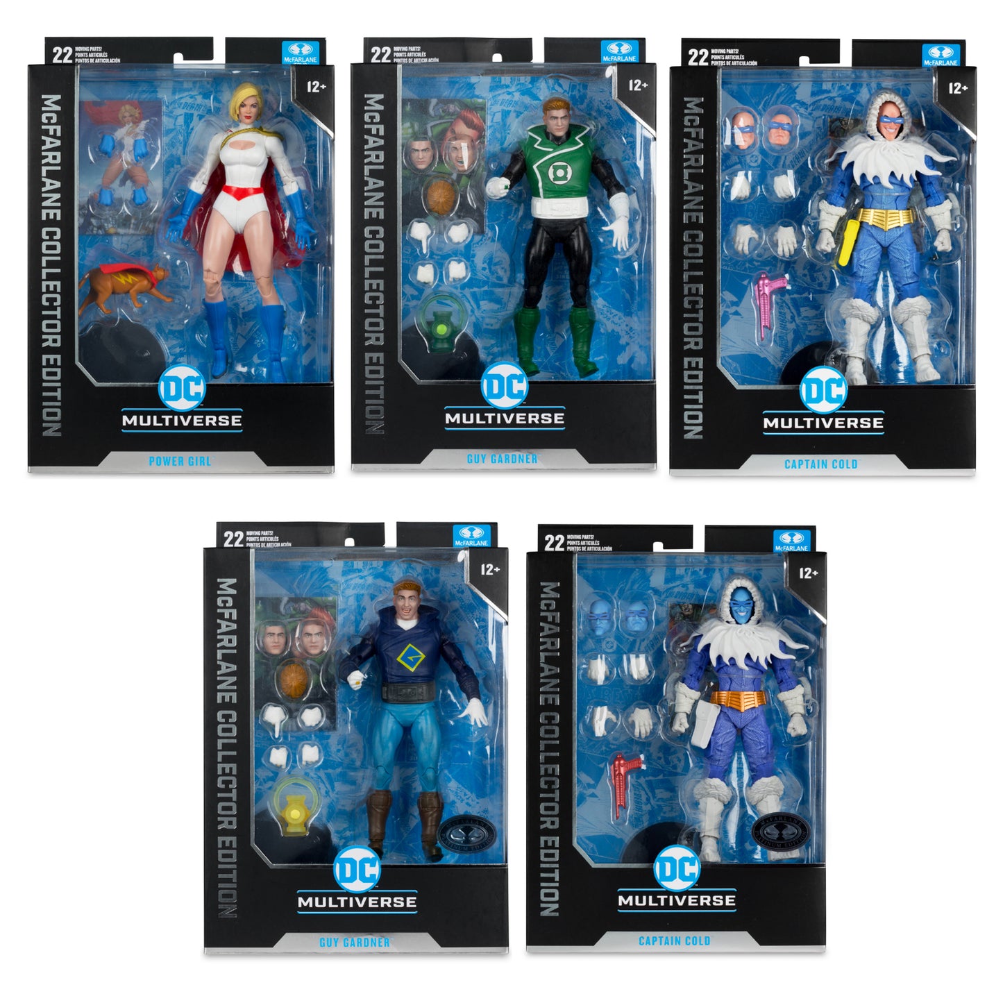 DC Multiverse McFarlane Collector Edition Wave 9 (Power Girl/Guy Gardner/Captain Cold + Platinums)