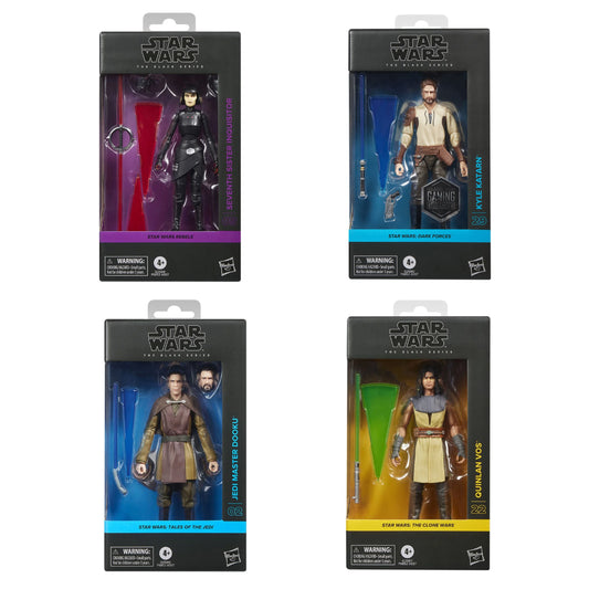 Star Wars The Black Series Wave 9 (Jedi Master Dooku/Kyle Katarn/Quinian Vos/Seventh Sister Inquisitor)