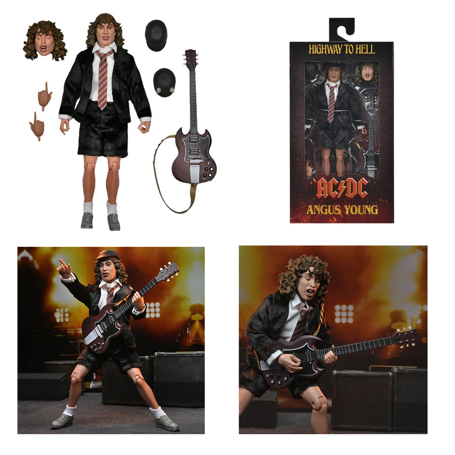 NECA Retro Clothed - Angus Young (AC/DC) 2do Pago