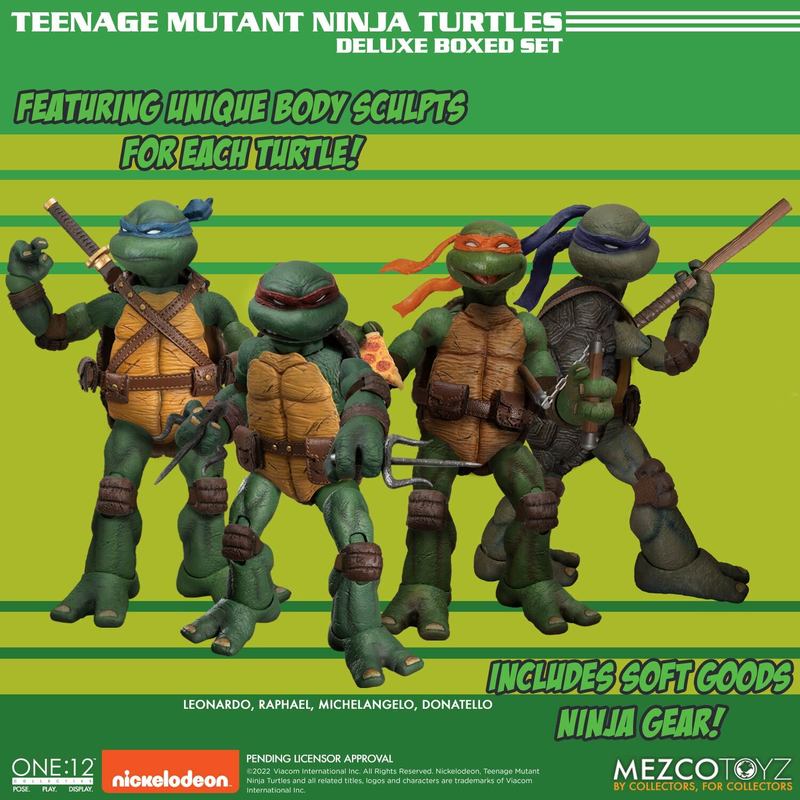 Mezco One:12 Teenage Ninja Turtles Deluxe Set